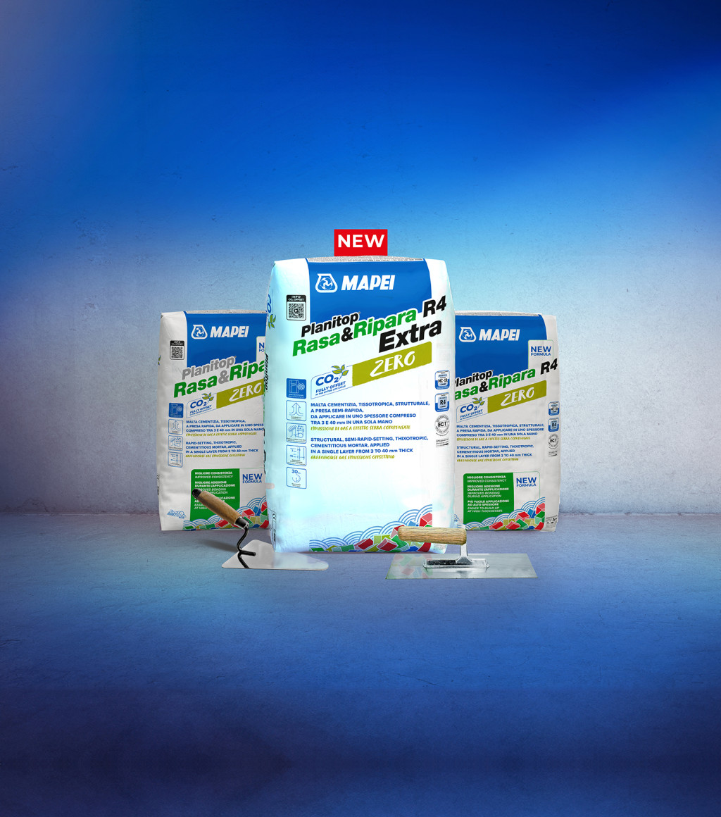 PLANITOP RASA & RIPARA R4 EXTRA ZERO: LA NUOVA MALTA STRUTTURALE DI MAPEI