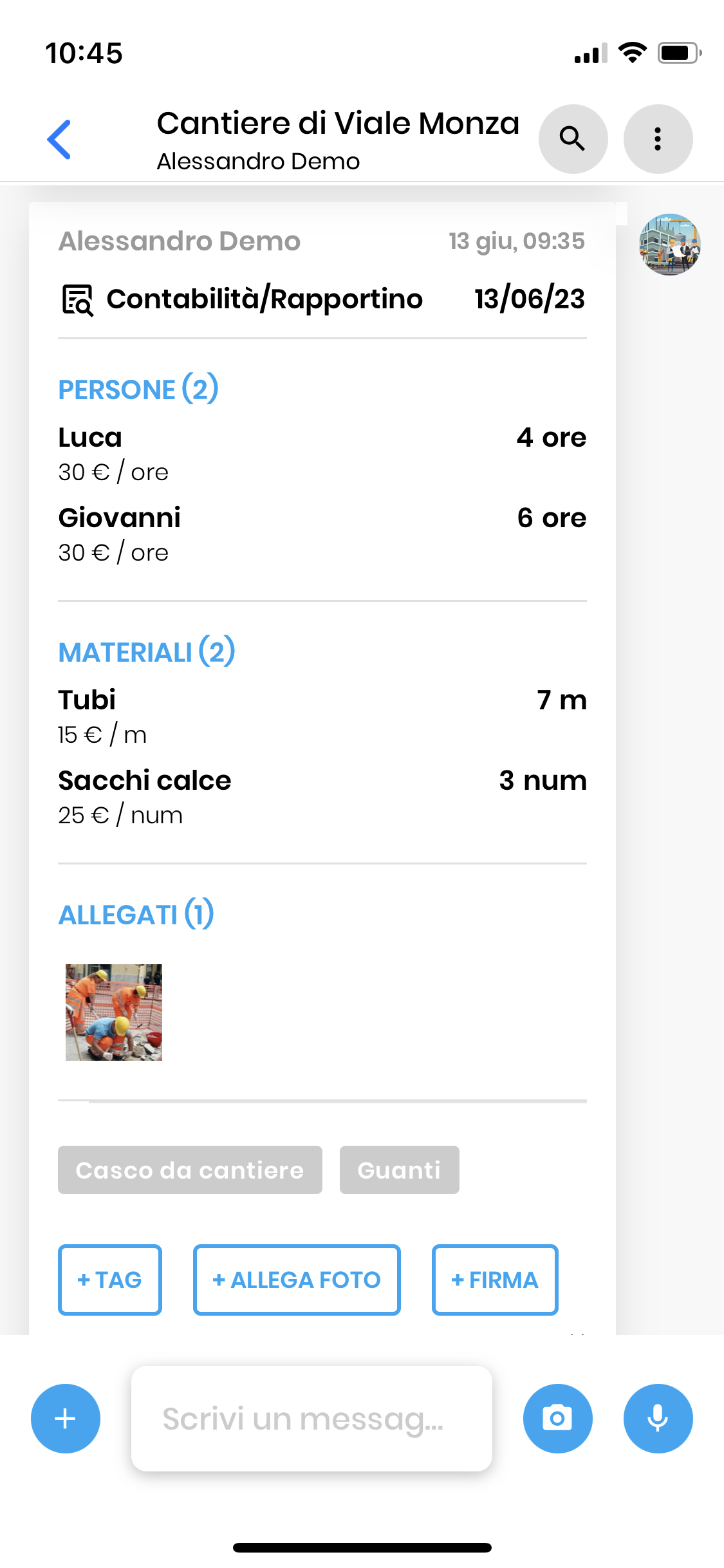 bigmat mela works app gestionale cantiere
