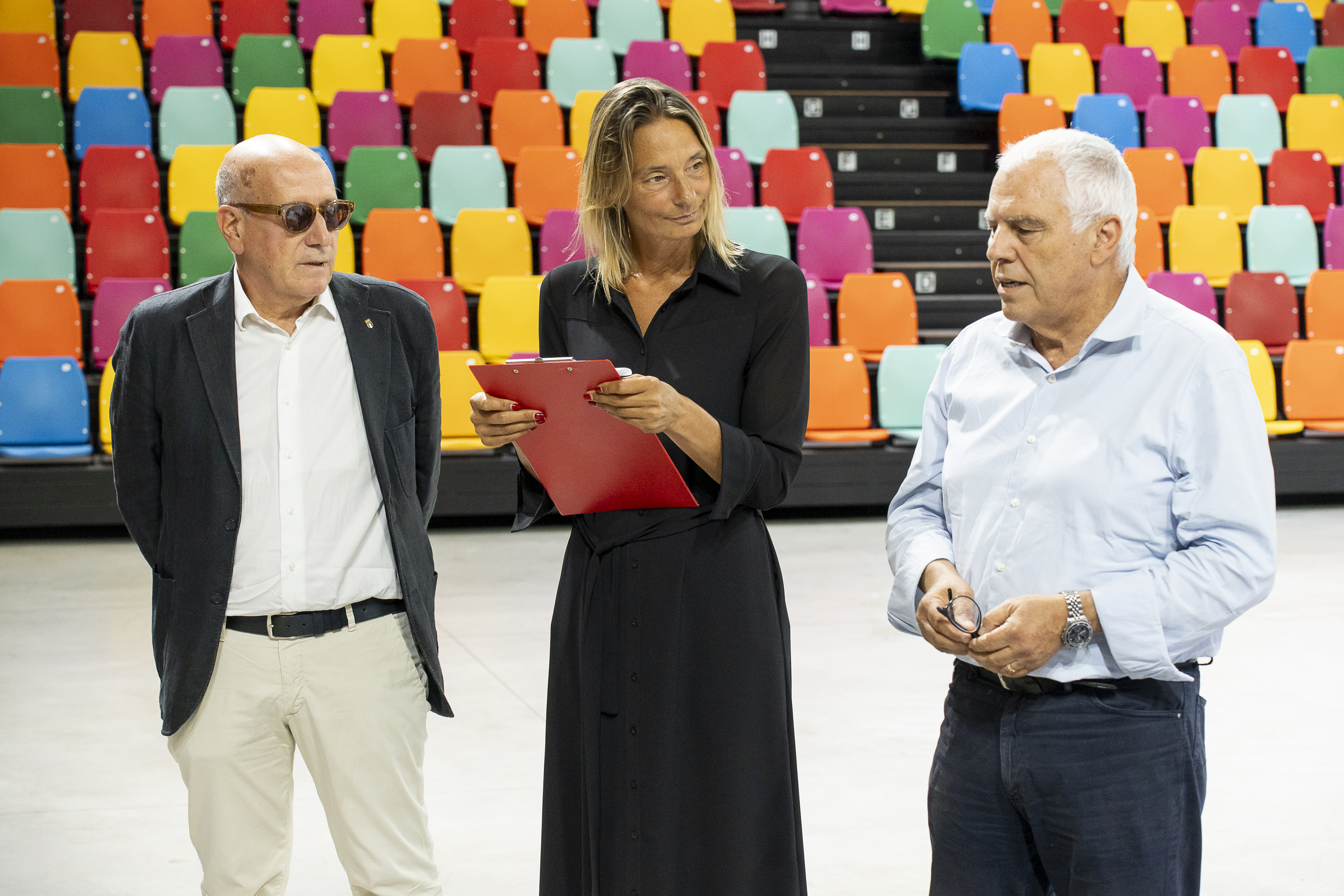 L'intervento di Cardullo e Taccetti del CONI con la presentatrice Maurizia Cacciatori